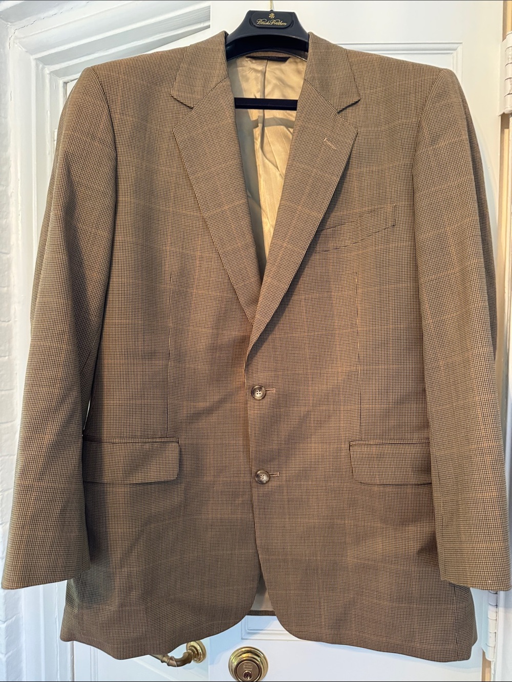Brooks Brothers Men's Brown Glen Plaid Blazer - Classic Tailored Style